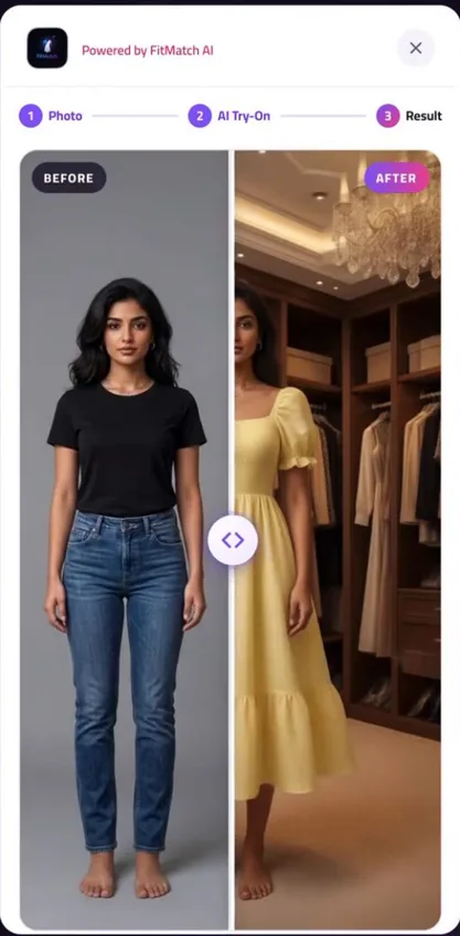 نتيجة التجربة الافتراضية